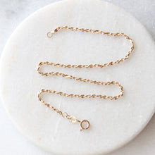 Load image into Gallery viewer, twisted gold nugget anklet (10k)