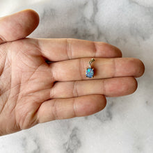 Load image into Gallery viewer, dora blue opal and diamond pendant (10k)
