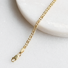 Load image into Gallery viewer, double bar ball necklace (10k)