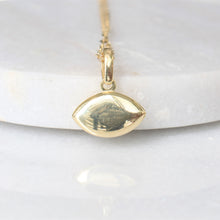 Load image into Gallery viewer, wide evil eye charm (10k)
