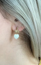 Load image into Gallery viewer, mother of pearl dangle earrings (14k)
