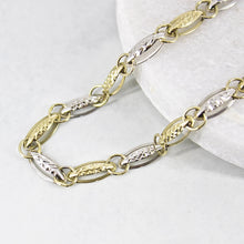 Load image into Gallery viewer, oval & circle link necklace (10k)
