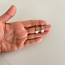 Load image into Gallery viewer, mother of pearl dangle earrings (14k)