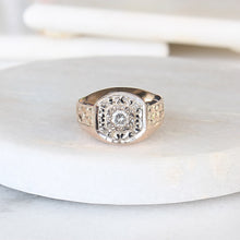 Load image into Gallery viewer, RESERVED | 9k Diamond Bezel Men's Ring