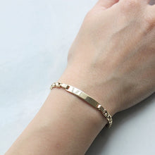 Load image into Gallery viewer, RESERVED | 10k Frosted ID Link Bracelet