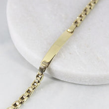 Load image into Gallery viewer, RESERVED | 10k Frosted ID Link Bracelet