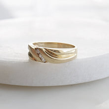 Load image into Gallery viewer, diamond trinity band (14k)