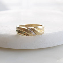 Load image into Gallery viewer, diamond trinity band (14k)