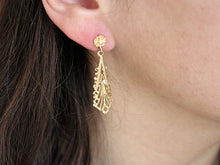 Load image into Gallery viewer, lacy drop earrings (10k)