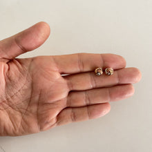 Load and play video in Gallery viewer, tricolour lattice studs (10k)