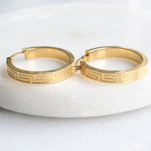 Load image into Gallery viewer, menkDUKE | 10k greek hoop earrings