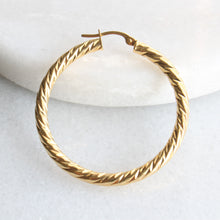 Load image into Gallery viewer, menkDUKE | 10k spiral hoop earrings