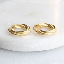 Load image into Gallery viewer, menkDUKE | 10k twisted hoop earrings