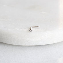 Load image into Gallery viewer,  18k white gold cubic zirconia nose ring
