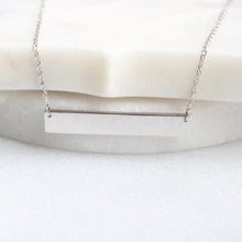 Load image into Gallery viewer, 10k white plate necklace