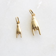 Load image into Gallery viewer, 10k sign of the horns charms