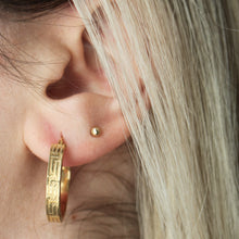 Load image into Gallery viewer, menkDUKE | 10k greek hoop earrings
