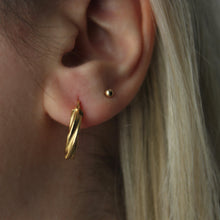 Load image into Gallery viewer, menkDUKE | 10k twisted hoop earrings