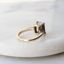 Load image into Gallery viewer, menkDUKE | 10k emerald cut garnet ring