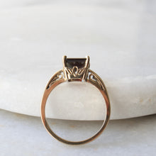 Load image into Gallery viewer, menkDUKE | 10k emerald cut garnet ring