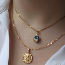 Load image into Gallery viewer, 10k gold cherub angel medallion pendant