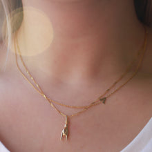 Load image into Gallery viewer, 10k gold mano cornuto charm with necklace
