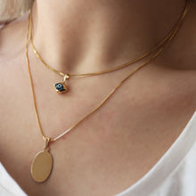 Load image into Gallery viewer, 10k Yellow Gold Oval Engraveable Pendant Charm