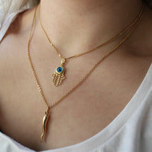 Load image into Gallery viewer, large 10k italian horn cornicello charm in 3 sizes