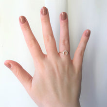Load image into Gallery viewer, menkDUKE | 10k cubic zirconia horsehoe ring