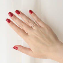 Load image into Gallery viewer, menkDUKE - 10k Gold Cubic Zirconia Rectangle Ring
