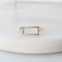 Load image into Gallery viewer, menkDUKE - 10k Cubic Zirconia Rectangle Ring