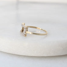 Load image into Gallery viewer, menkDUKE - 10k Gold Cubic Zirconia Rectangle Ring