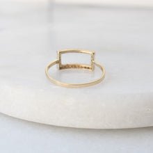 Load image into Gallery viewer, menkDUKE - 10k Gold Cubic Zirconia Rectangle Ring