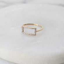 Load image into Gallery viewer, menkDUKE - 10k Gold Cubic Zirconia Rectangle Ring
