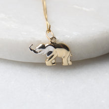 Load image into Gallery viewer, menkDUKE | small 10k yellow and white gold elephant