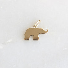 Load image into Gallery viewer, menkDUKE | small 10k yellow and white gold elephant