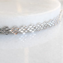Load image into Gallery viewer, menkDUKE - 10k white gold diamond cut link bracelet