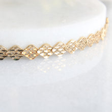Load image into Gallery viewer, menkDUKE - 10k yellow gold diamond cut link bracelet