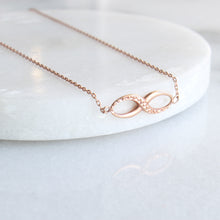Load image into Gallery viewer, menkDUKE | 10k rose gold infinity necklace