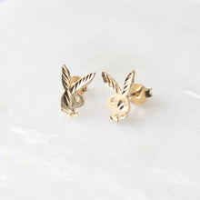 Load image into Gallery viewer, menkDUKE | 10k gold playboy bunny earring studs