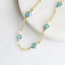 Load image into Gallery viewer, angelica evil eye bracelet (10k)