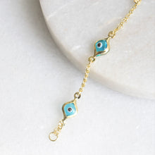 Load image into Gallery viewer, angelica evil eye bracelet (10k)