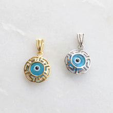 Load image into Gallery viewer, menkDUKE | 10k greek evil eye charm