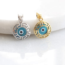Load image into Gallery viewer, menkDUKE | 10k greek evil eye charm
