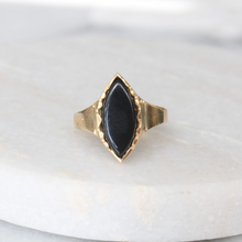 Load image into Gallery viewer, roxy marquise onyx ring (10k)