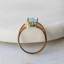 Load image into Gallery viewer, sunny skies blue topaz ring (10k)