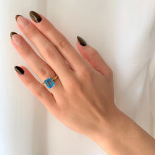 Load image into Gallery viewer, sunny skies blue topaz ring (10k)