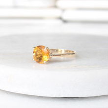 Load image into Gallery viewer, crush citrine ring (10k)