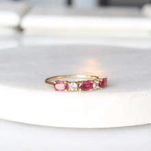 Load image into Gallery viewer, holly ruby & white sapphire band (10k)