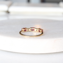 Load image into Gallery viewer, holly ruby & white sapphire band (10k)